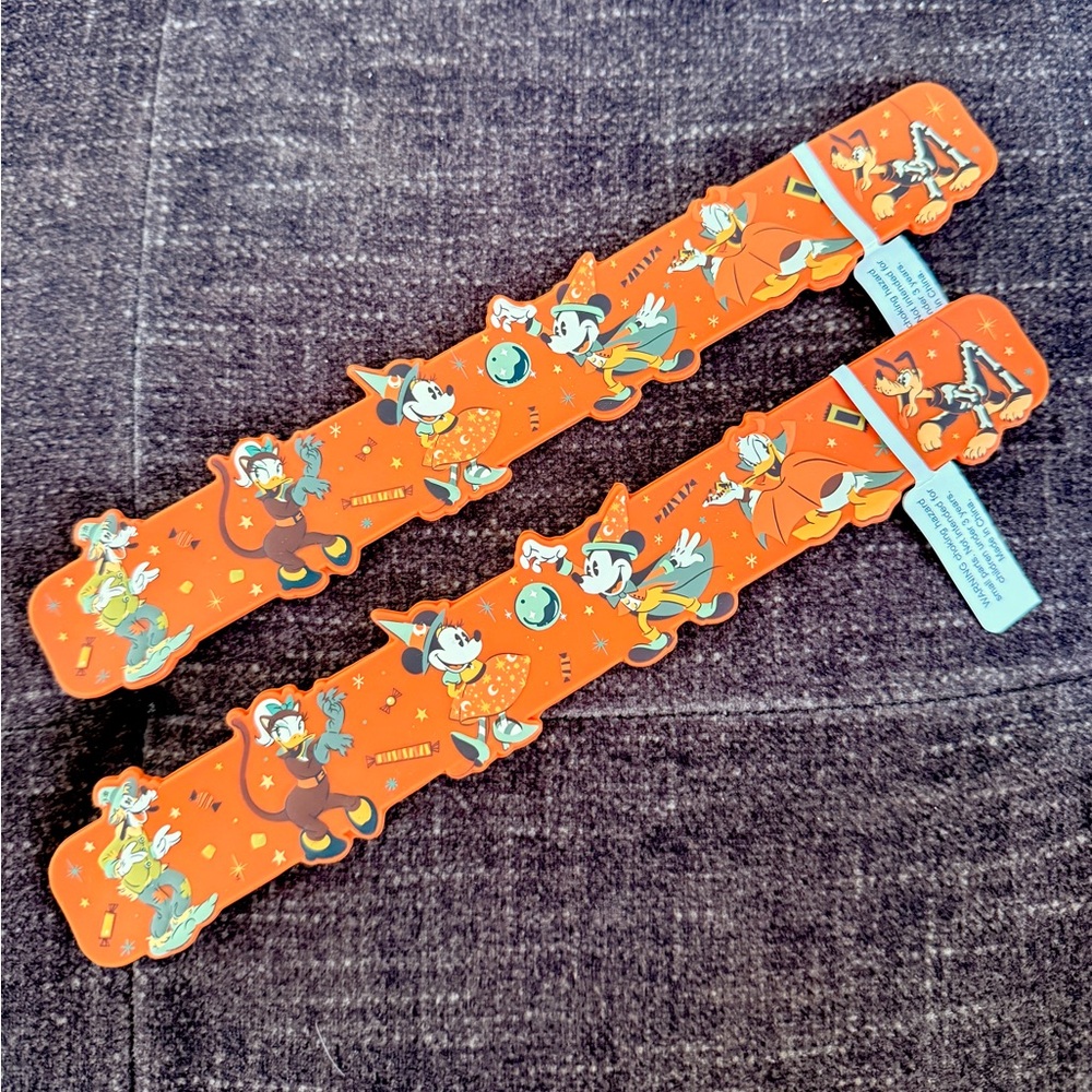 Set of 2 Disney Halloween Slap Bracelets New Unisex